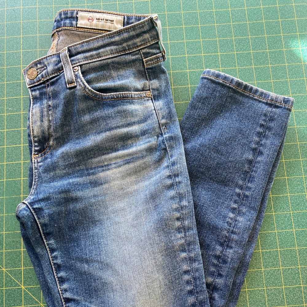 Agolde prima crop 27 aged denim